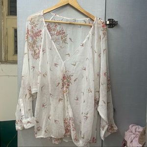 New Floral Sheer Blouse